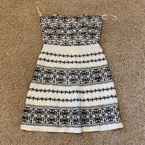 Black and white dress mini dress